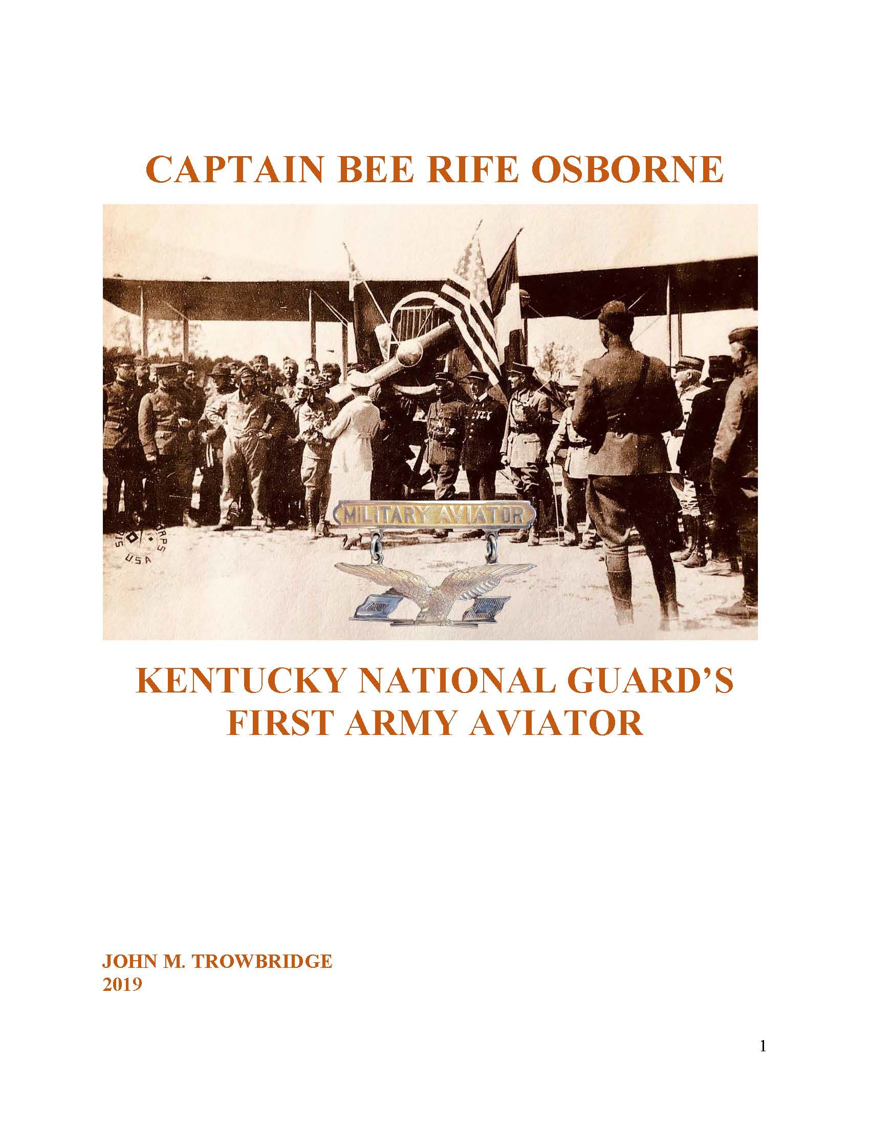 Capt. Bee Rife Osborne: KYNG's First Army Aviator